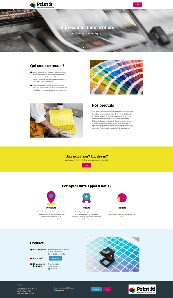 front page du site print it