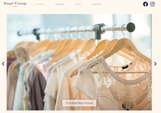 front page du site simpl vintage