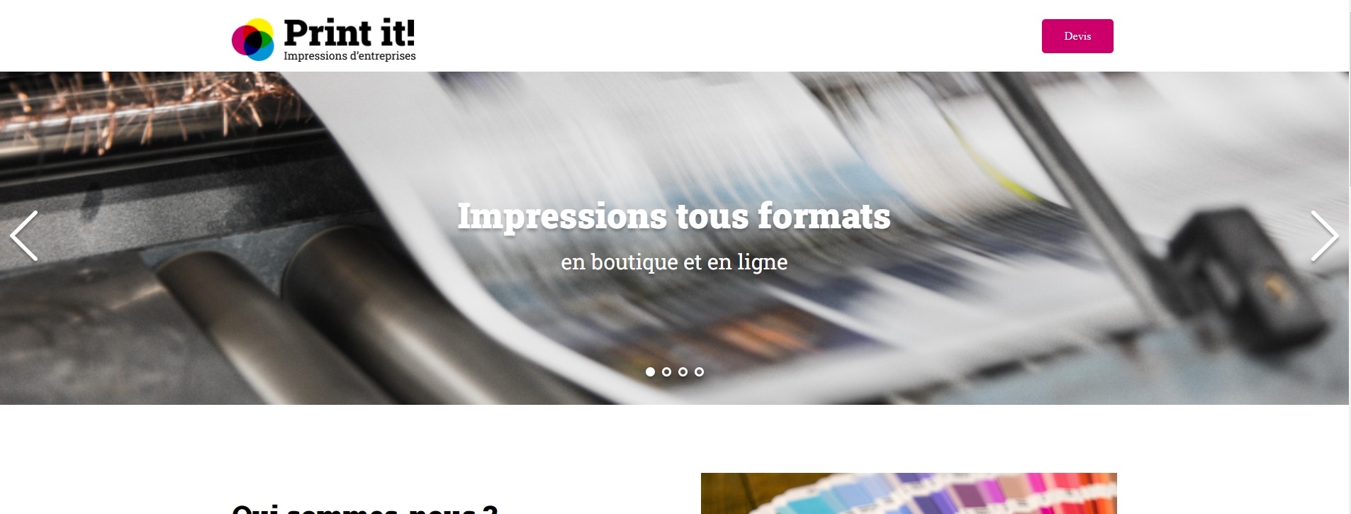 front page du site print it